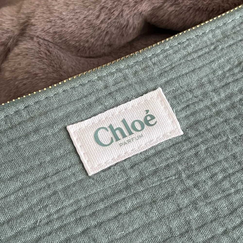 Chloé large green pouch makeup bag NIB - Picture 3 of 9